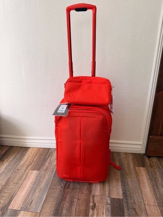 BEIS Handbags - BÉIS summer travel bundle. Pro Hybrid Rolling Backpack & Travel Crossbody -Flame